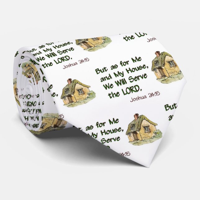We Will Serve the LORD Neck Tie (Rolled)