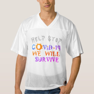 We Will Survive COVID-19: A Message of Resilience Men's Football Jersey