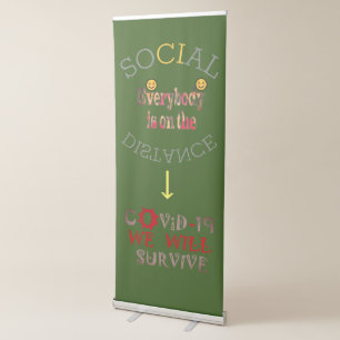 We Will Survive COVID-19: A Message of Resilience Retractable Banner