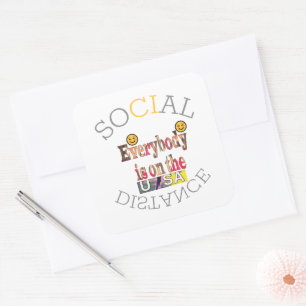 We Will Survive COVID-19: A Message of Resilience Square Sticker
