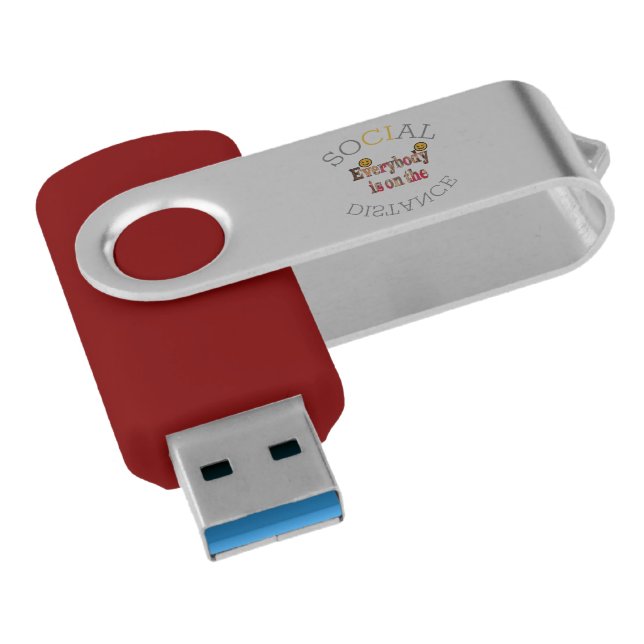 We Will Survive COVID-19 – A Message of Strength   Flash Drive (Angled)