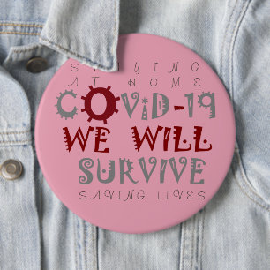 We Will Survive COVID-19 –  Strength & Resilience Button
