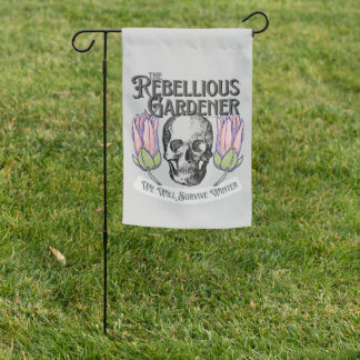 We Will Survive Winter Rebellious Gardener Skull Garden Flag