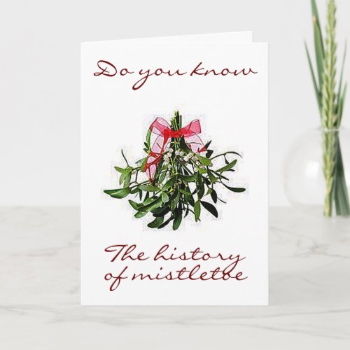WE WILL USE MISTLETOE TO KISS UNDER AT CHRISTMAS HOLIDAY CARD