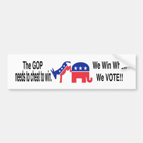 We Win When We Vote Bumper Sticker