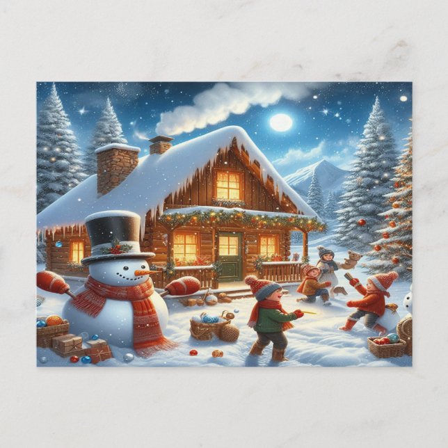 We wish a merry christmas - O22 Invitation Postcard (Front)