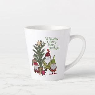 We Wish You A Berry Merry Christmas Gnomes Latte Mug
