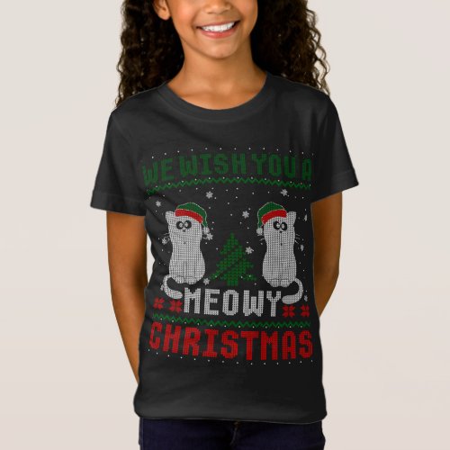 We Wish You A Meowy Cat Christmas Ugly Sweater