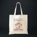 We Wish You A Meowy Cat Christmas Ugly Sweater Tote Bag<br><div class="desc">We Wish You A Meowy Cat Christmas Ugly Sweater</div>