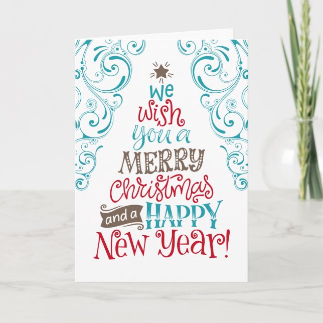 We Wish You a Merry Christmas and a Happy New Year Card (Front)