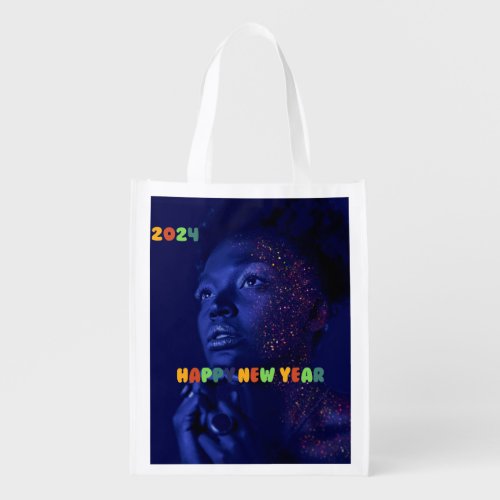 We Wish You a Merry Christmas and a Happy New Year Grocery Bag