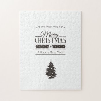 We Wish You A Merry Christmas And A Happy New Year Jigsaw Puzzle by KeyholeDesign at Zazzle
