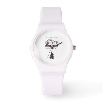 We Wish You A Merry Christmas And A Happy New Year Watch by KeyholeDesign at Zazzle