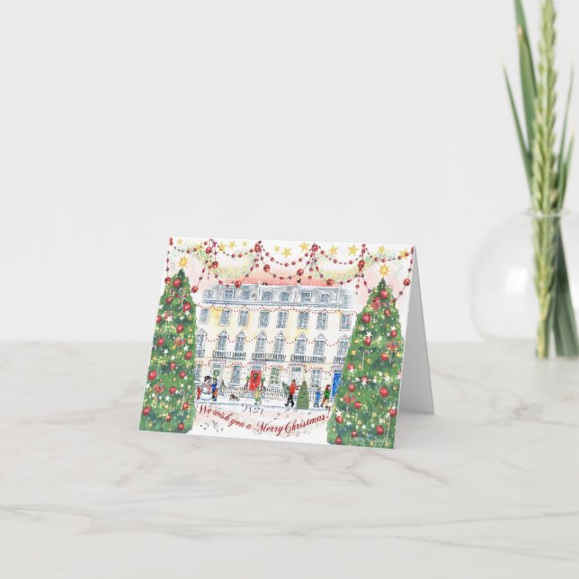 'We wish you a Merry Christmas' Art Christmas Card (Front)