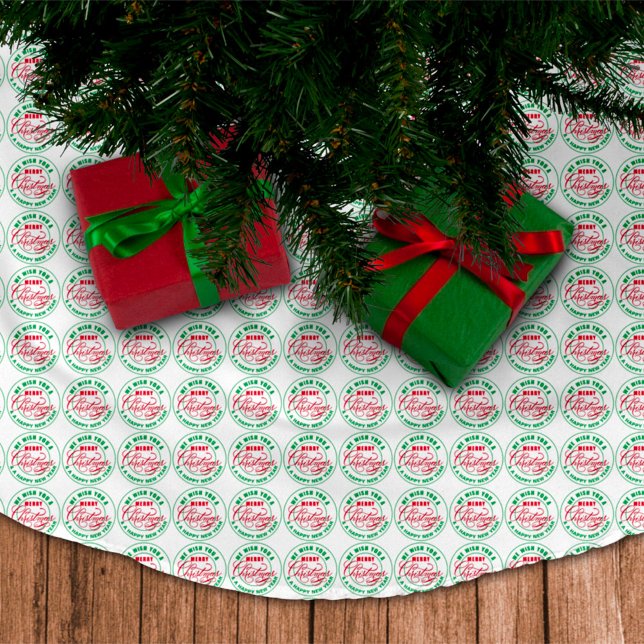 We Wish You A Merry Christmas Brushed Polyester Tree Skirt (Creator Uploaded)