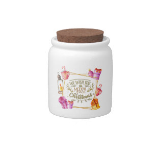 We Wish You a Merry Christmas Candy Jar