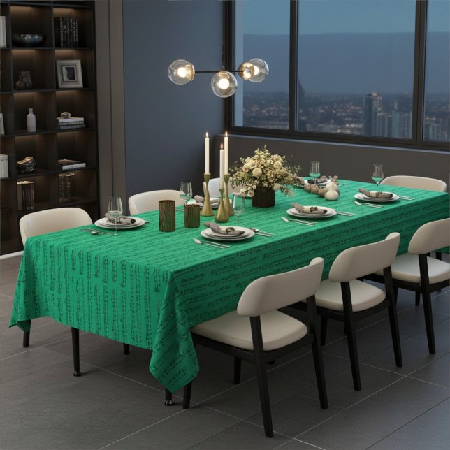 We Wish You a Merry Christmas Carol Musical Notes Tablecloth (Creator Uploaded)