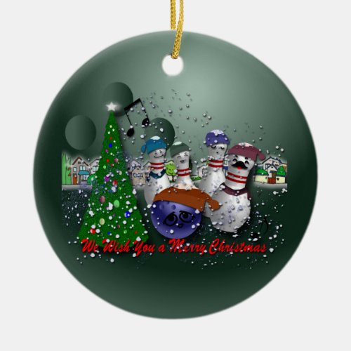 We Wish You a Merry Christmas Ceramic Ornament