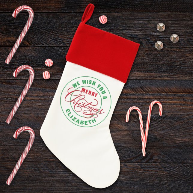 We Wish You A Merry Christmas Custom Name Christmas Stocking (Creator Uploaded)