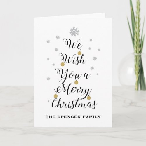 We wish you a Merry Christmas design Holiday Card