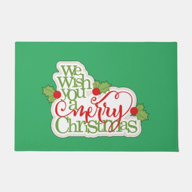 We Wish You A Merry Christmas Doormat (Front)