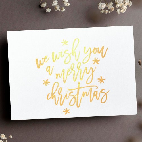 We Wish You A Merry Christmas Foil Card