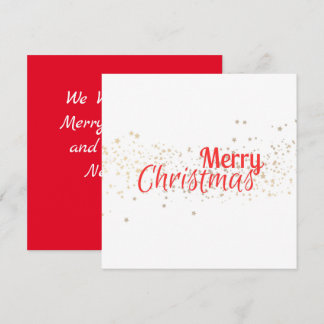 We Wish You a Merry Christmas Folded Holiday Card