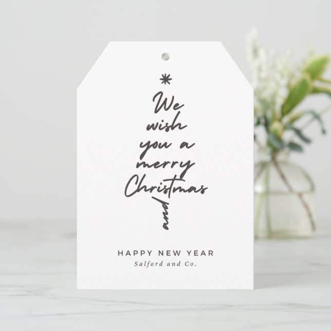 We wish you a merry Christmas Greeting Card (Standing Front)