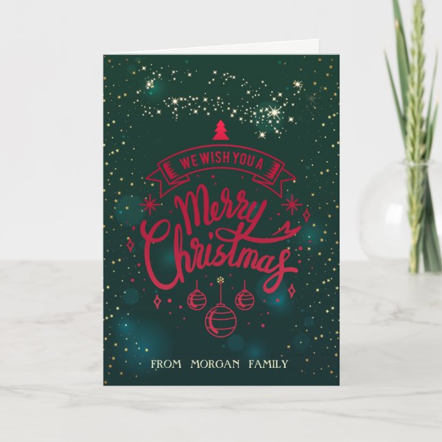 We Wish You A Merry Christmas Holiday Card (Front)
