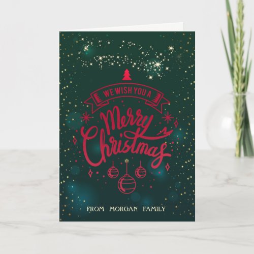 We Wish You A Merry Christmas Holiday Card