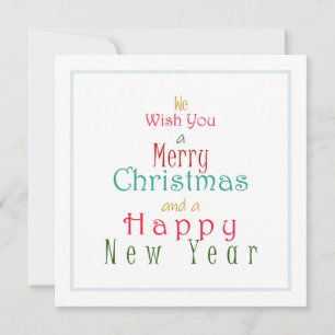 "We Wish You a Merry Christmas" Holiday Card