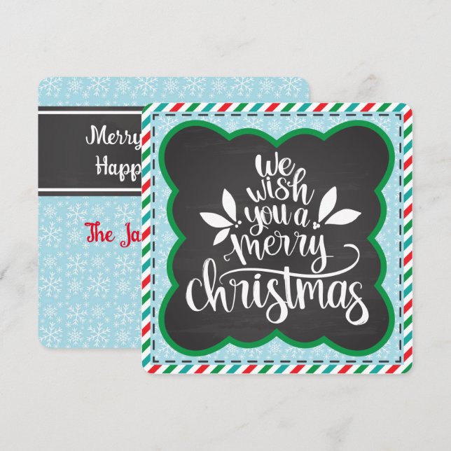 We Wish You a Merry Christmas Holiday Card (Front/Back)
