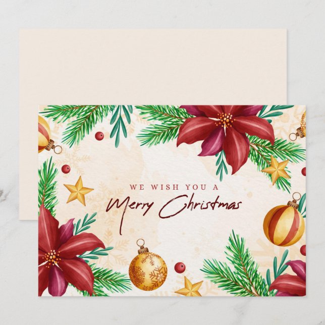 We Wish you a Merry Christmas Holiday Card (Front/Back)
