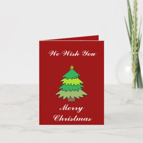 We Wish You A Merry Christmas Holiday Card