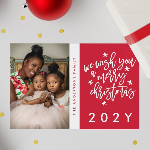 We Wish You a Merry Christmas Holiday Photo Card