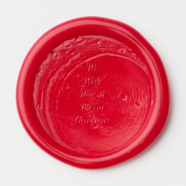We Wish You A Merry Christmas Holiday Wax Seal Sticker (Front)