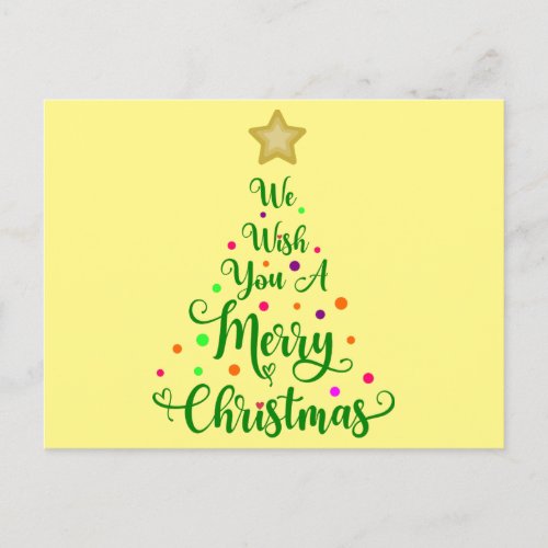 we wish you a merry Christmas Invitation Postcard