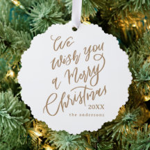We Wish You a Merry Christmas Lettering Photo