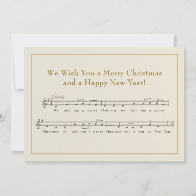 We Wish You a Merry Christmas Musical Holiday Card (Front)