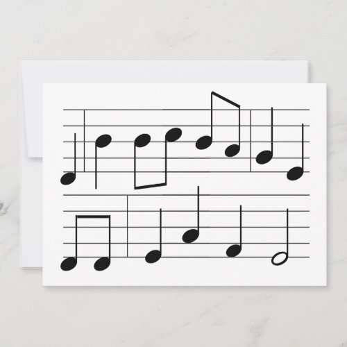 We Wish You a Merry Christmas New Year Music Note Holiday Card