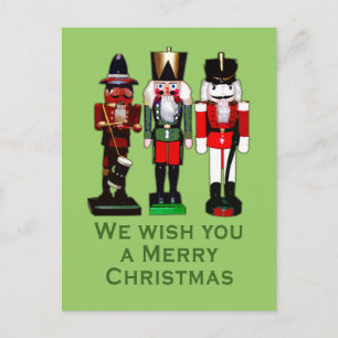 We Wish You a Merry Christmas Nutcrackers Holiday Postcard