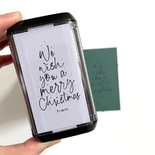 We wish you a Merry Christmas personalized gift Self-inking Stamp