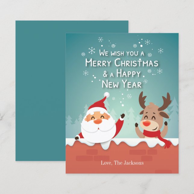 We Wish You A Merry Christmas Personalized Santa (Front/Back)