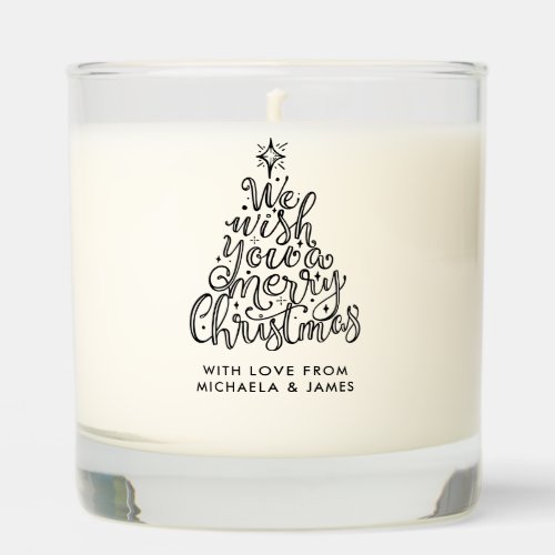 We Wish You A Merry Christmas Personalized Scented Candle