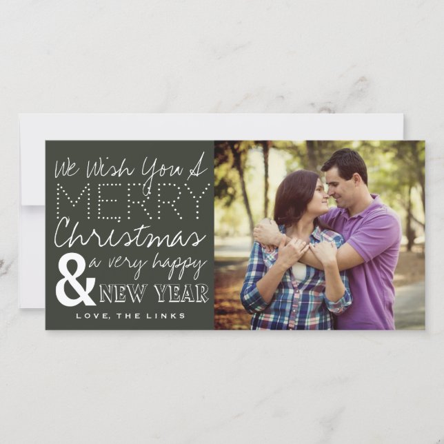 We Wish You A Merry Christmas Photo Card (Front)