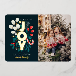 We Wish You A Merry Christmas Photo Foil Card