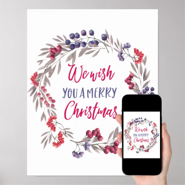We Wish You A Merry Christmas Poster Print Zazzle we-wish-you-a-merry-christmas-poster-print-zazzle