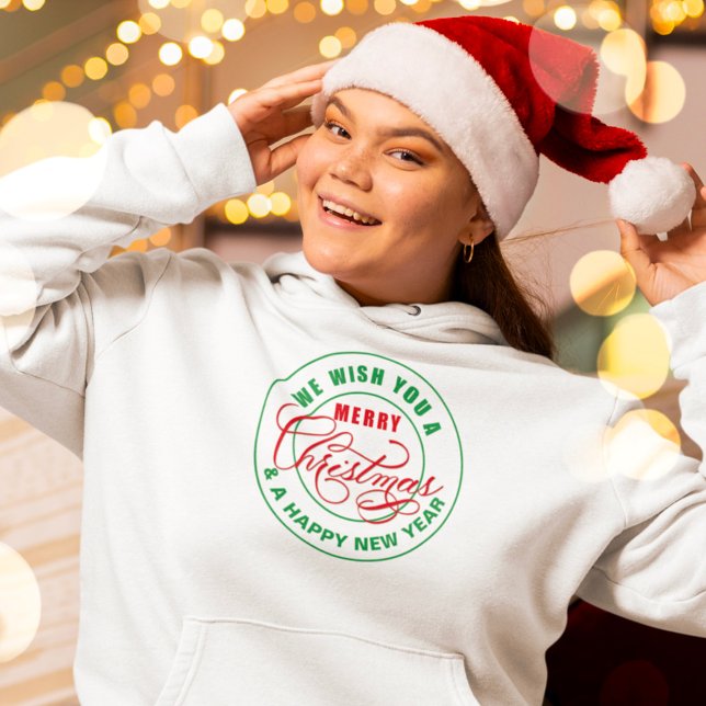 We wish You a Merry Christmas Red and Green Hoodie (Creator Uploaded)