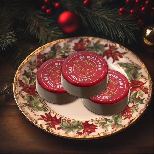 We Wish You a Merry Christmas Red  Chocolate Covered Oreo