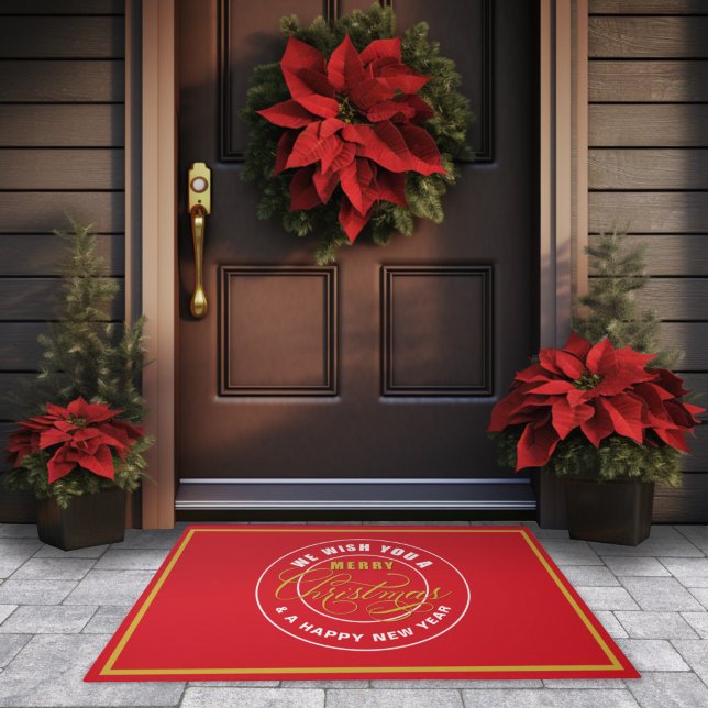 We Wish You a Merry Christmas Red  Doormat (Creator Uploaded)